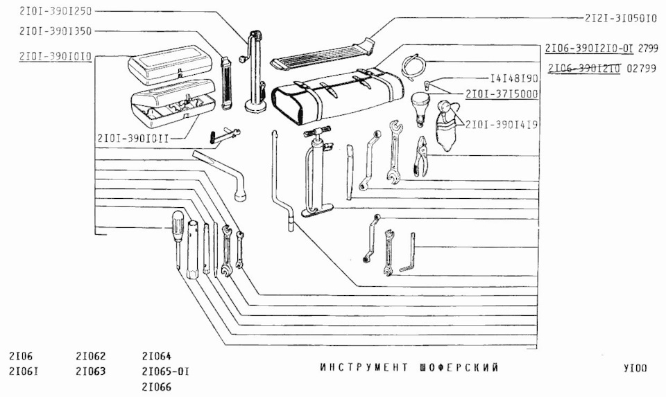 Инструмент шоферский (сумка с инструментом Ваз 2101-2103, 2106) — Lada ...