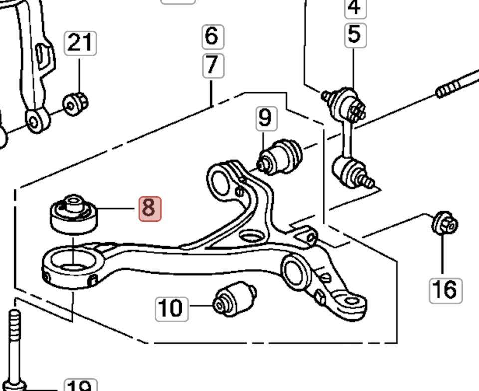 Подвеска хонда аккорд 8 передняя схема