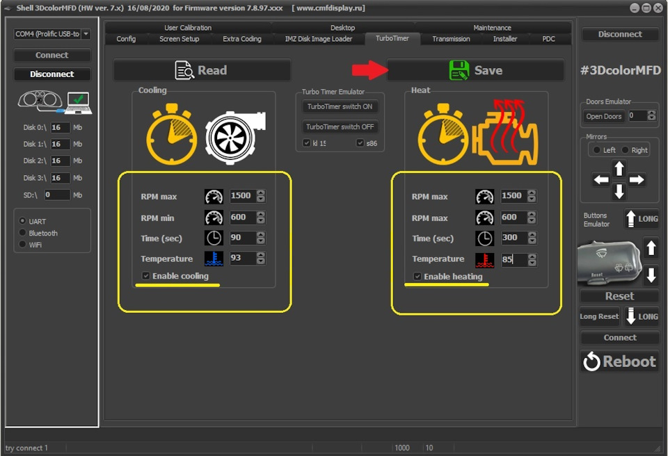 #4 3DColorMFD – TurboTimer — DRIVE2