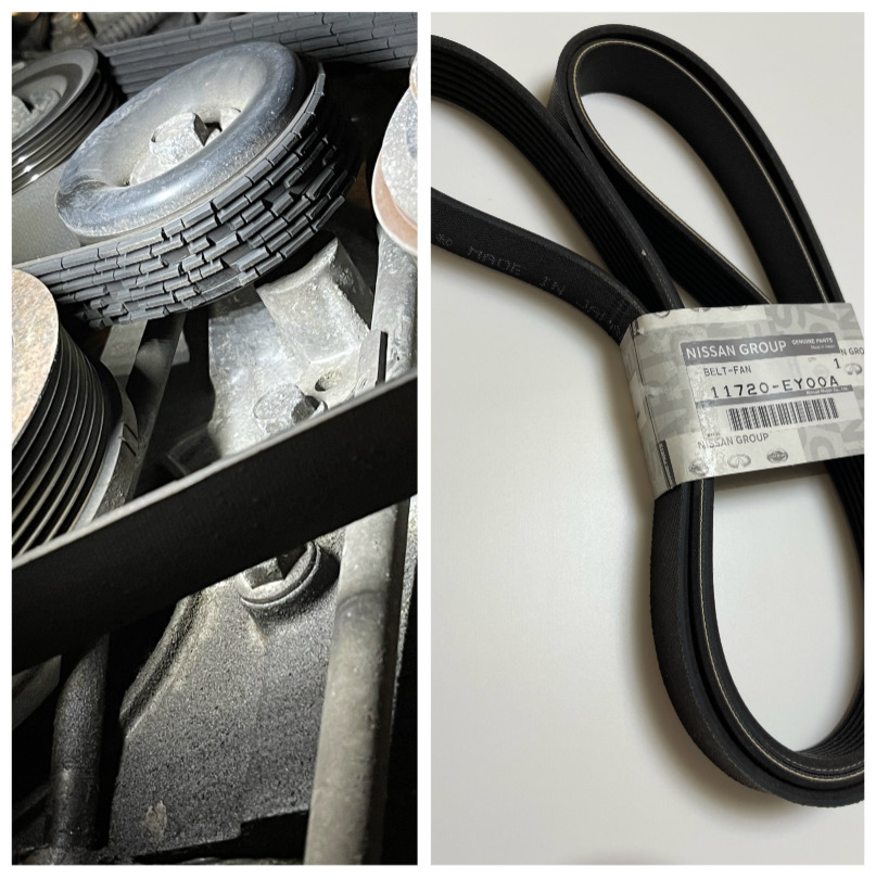 Замена подшипников роликов, ремня. — Infiniti FX (2G), 3,7 л, 2011 года ...