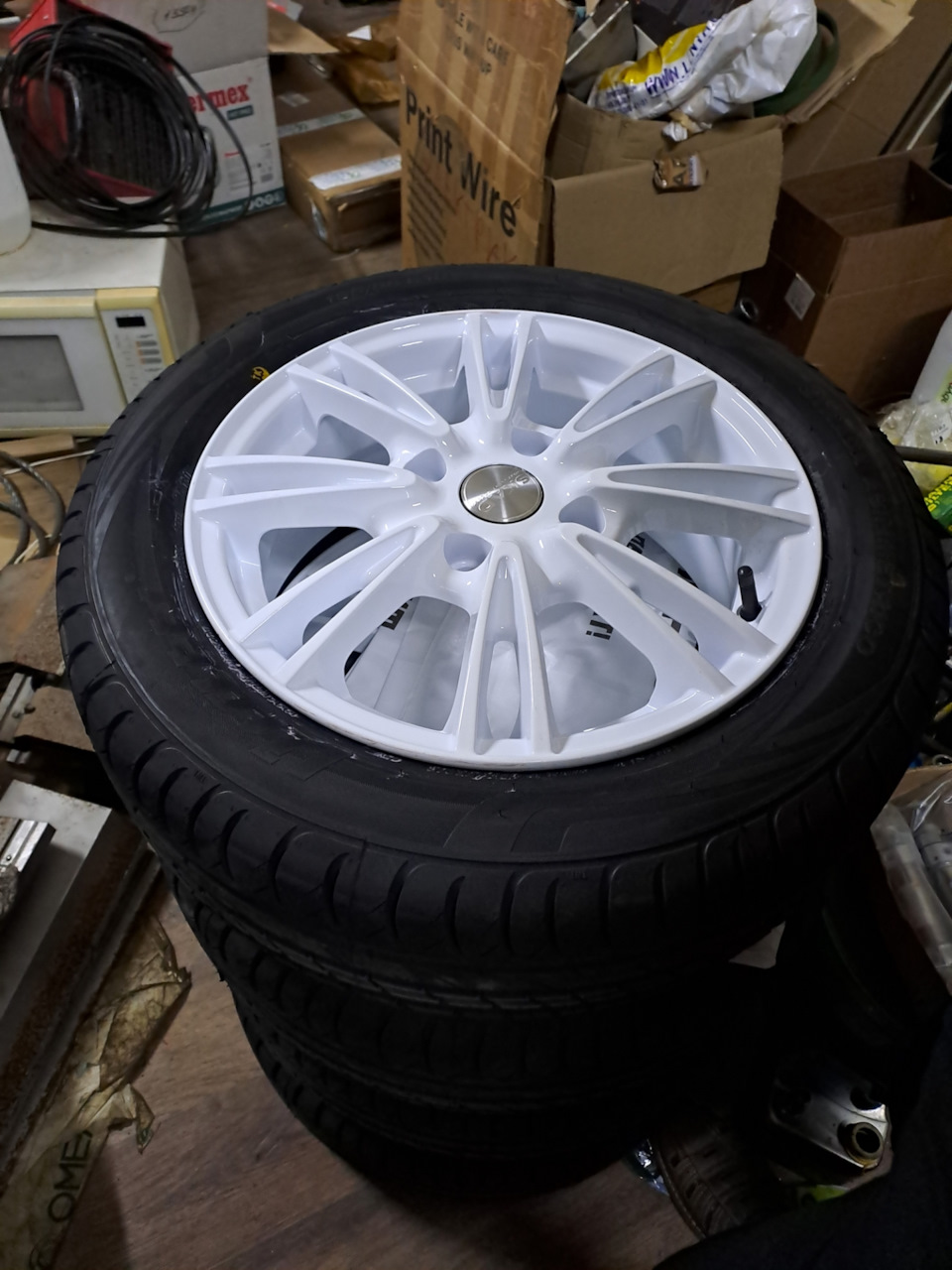 Купил новый комплект летних колес — Mitsubishi Lancer IX, 1,6 л, 2005 ...