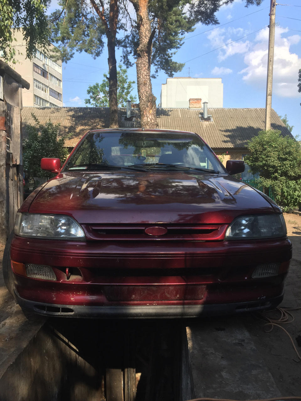 Установка губы на бампер — Ford Escort Mk5, 2 л, 1991 года | фотография ...