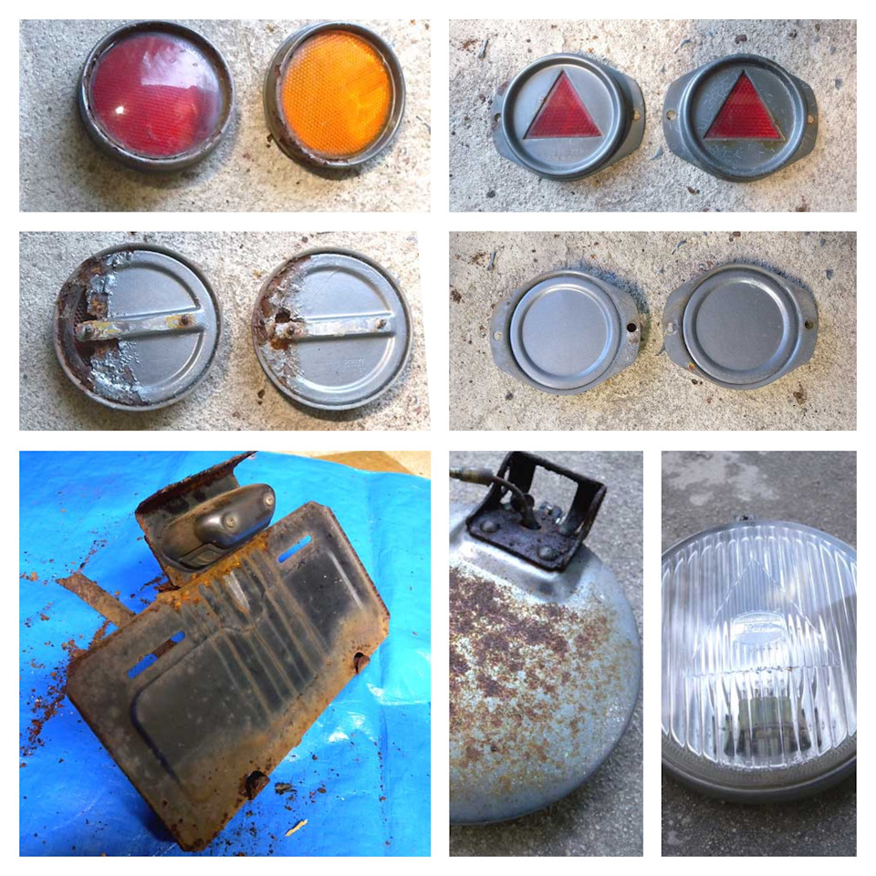 Катафоты и держатель номера — Toyota Land Cruiser 40