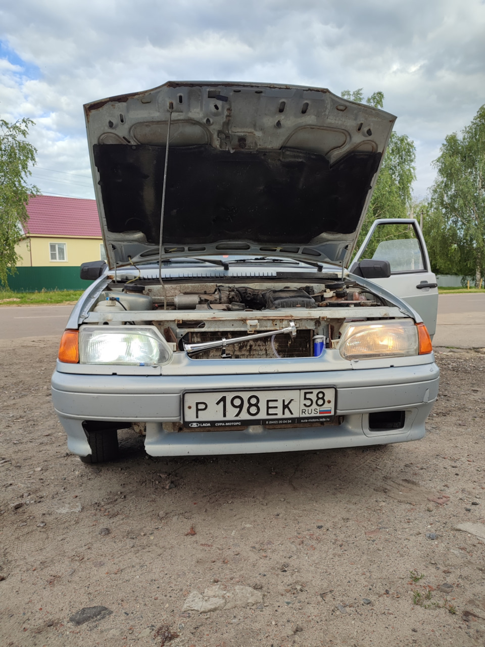 Установка воздушного сигнала, и Led ламп С9 — Lada 2114, 1,5 л, 2005 ...