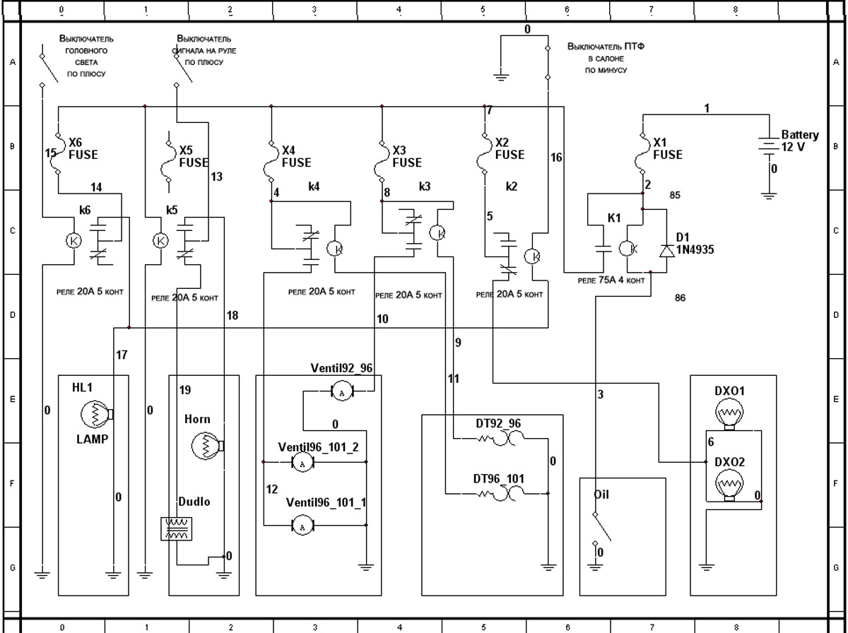Блок комфорта приора схема