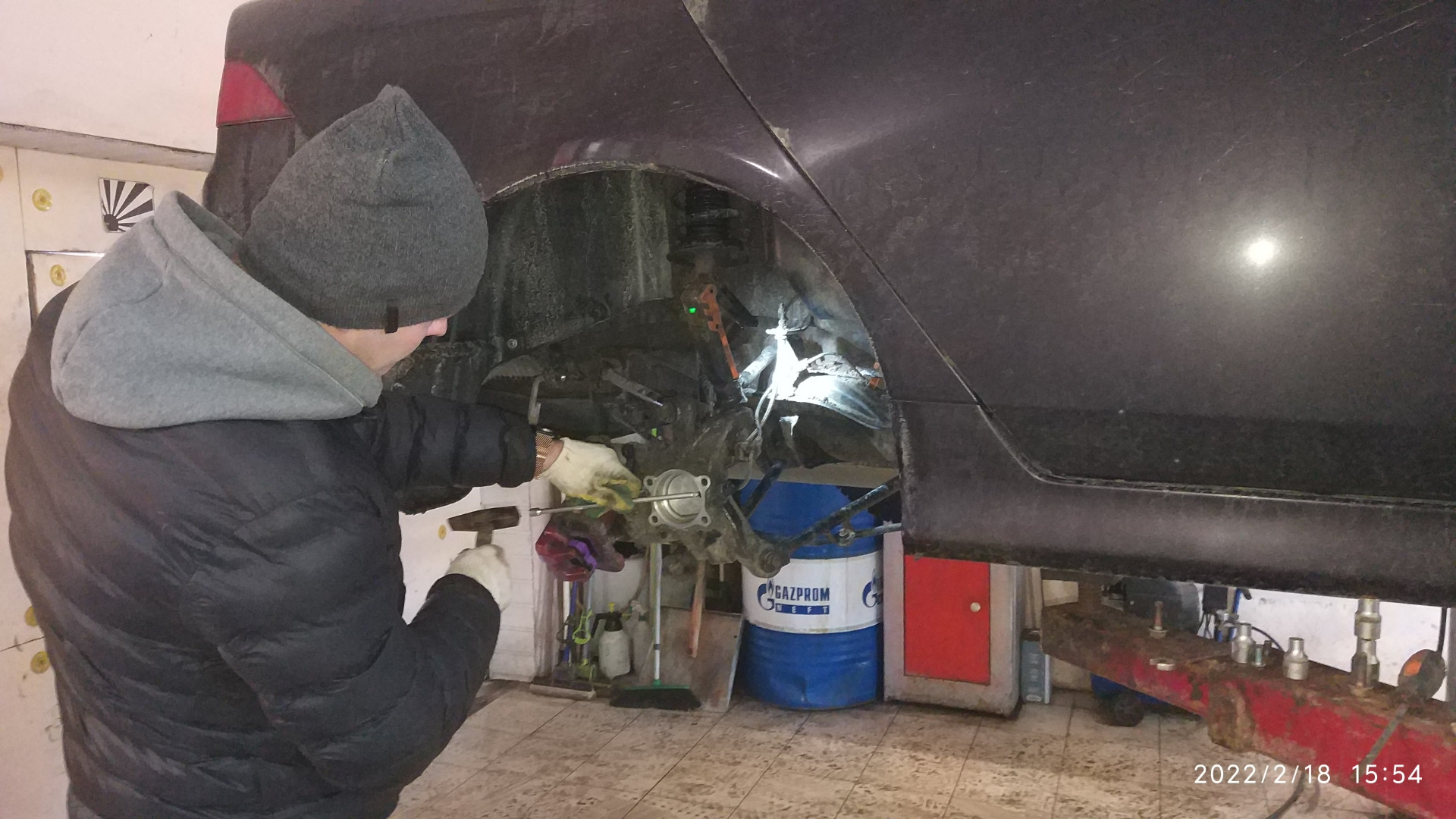 Замена заднего правого датчика АБС — Honda Accord (7G), 2,4 л, 2007 ...