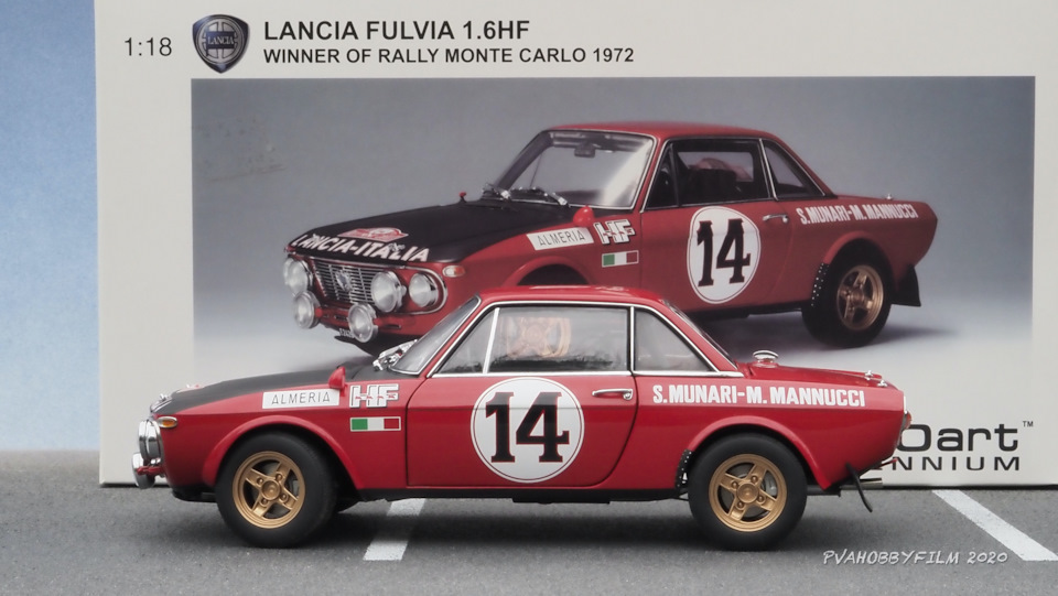 Lancia Fulvia 1.6HF Winner of Rally Monte-Carlo, 1972 #14 Sandro Munari —  Mario Mannucci (1/18 AUTOart) — Сообщество «Масштабные Модели» на DRIVE2