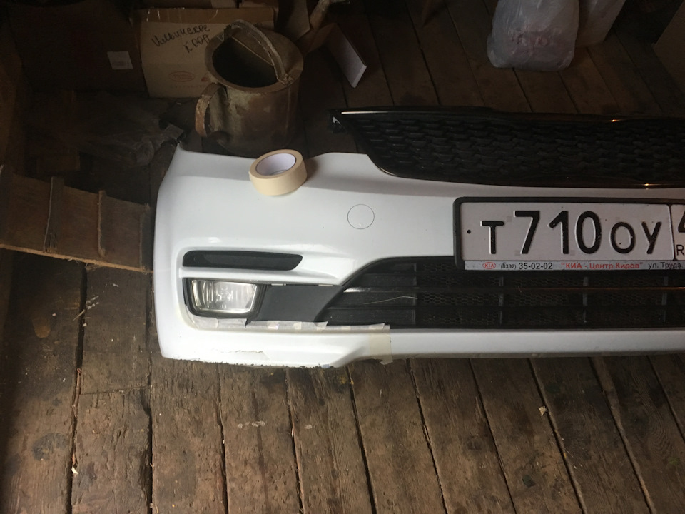 Ремонт бампера в домашних условиях — KIA Rio (3G), 1,4 л, 2015 года ...