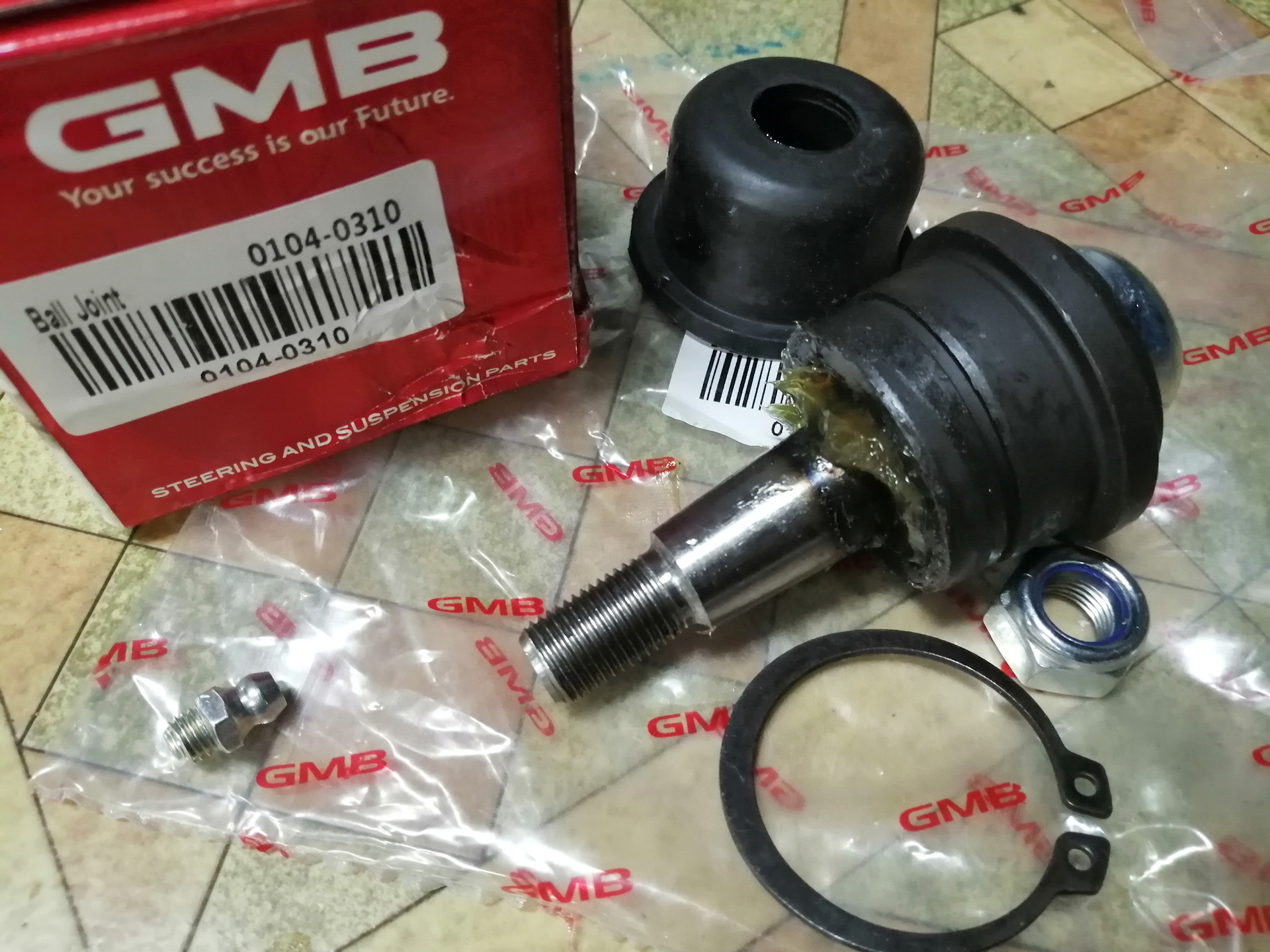 Шаровая с тавотницей GMB 0104-0310 за 350р. — Hyundai Matrix, 1,6 л ...