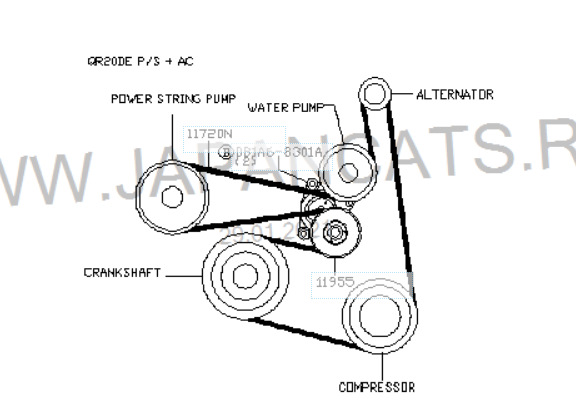 Схема ремня qr20de
