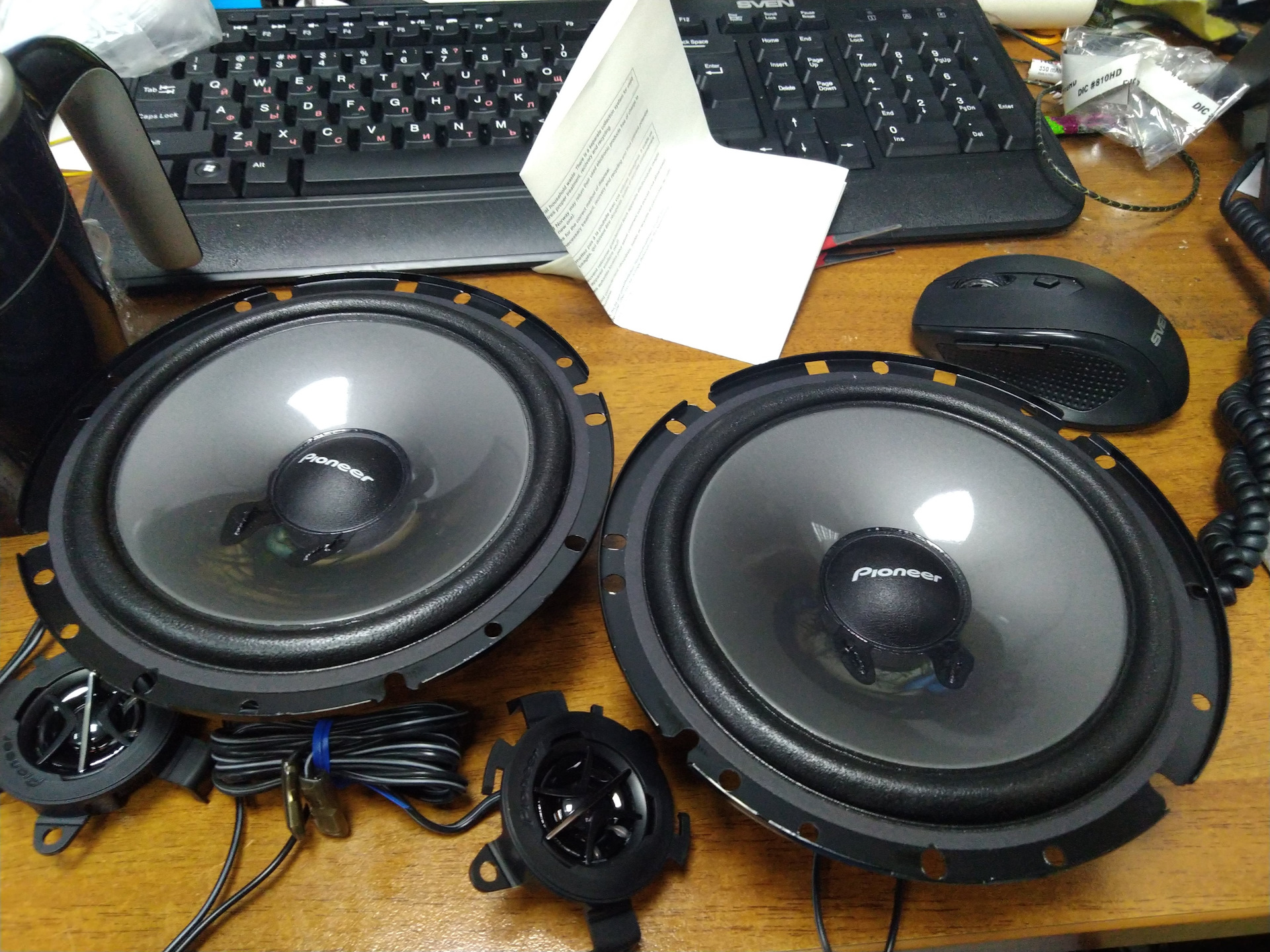 Pioneer ts 170ci. Динамики Пионер с пищалками. Замена штатной акустики в Ситроен с5. Снять пищалки с динамиков Пионер.