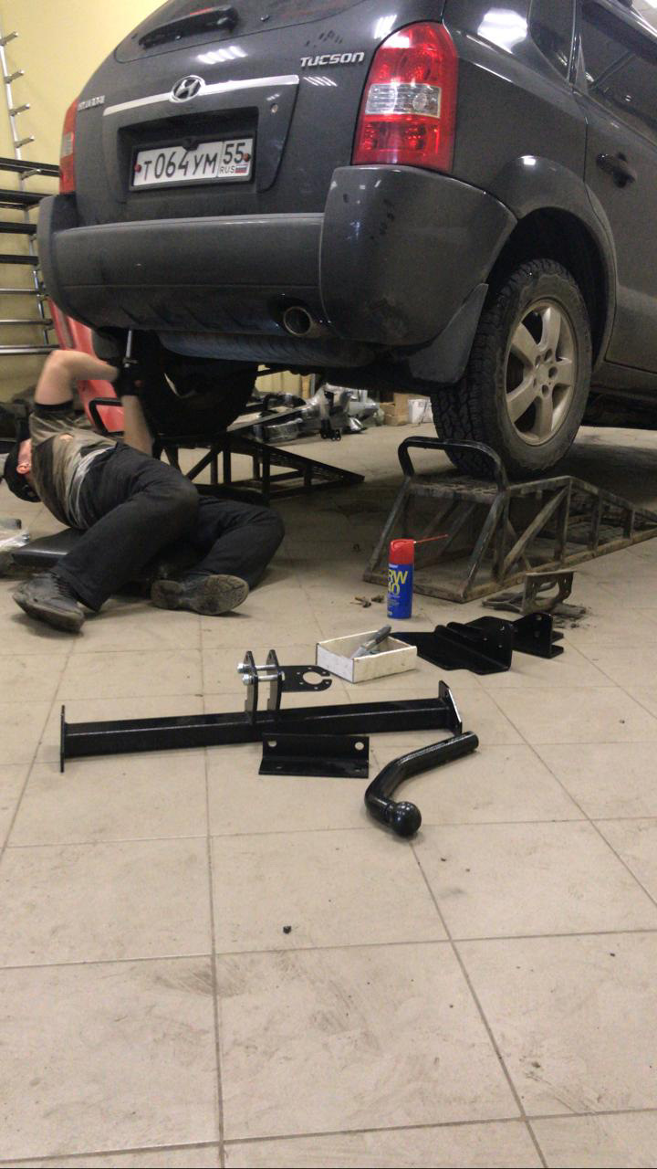 Установка ТСУ — Hyundai Tucson (JM), 2 л, 2008 года | аксессуары | DRIVE2