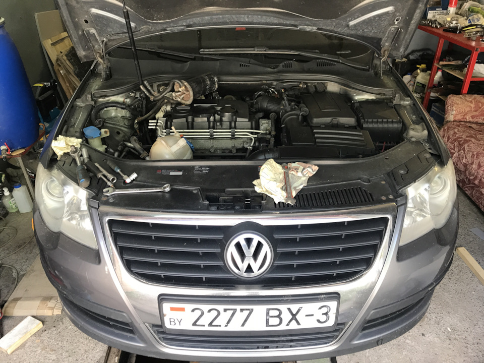 Замена ремня ГРМ — Volkswagen Passat B6, 2 л, 2006 года | плановое ТО ...