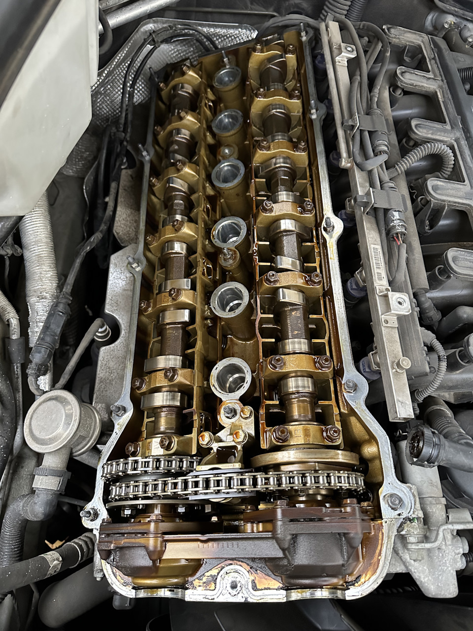 Замена прокладки клапанной крышки Х5 Е53 М54 — BMW X5 (E53), 3 л, 2004 ...