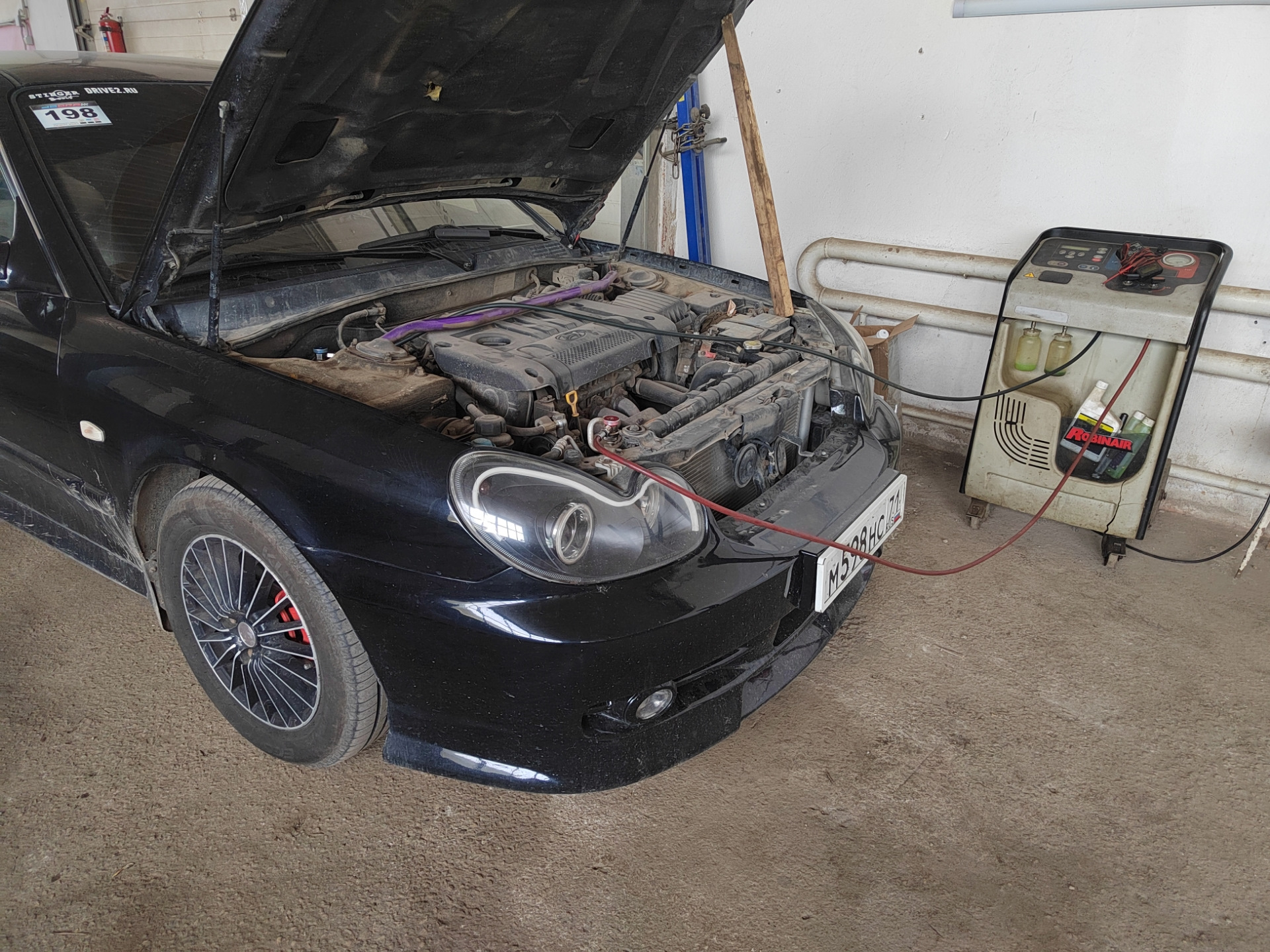 Заправка кондиционера и 3d сход — Hyundai Sonata IV (EF), 2 л, 2006 ...