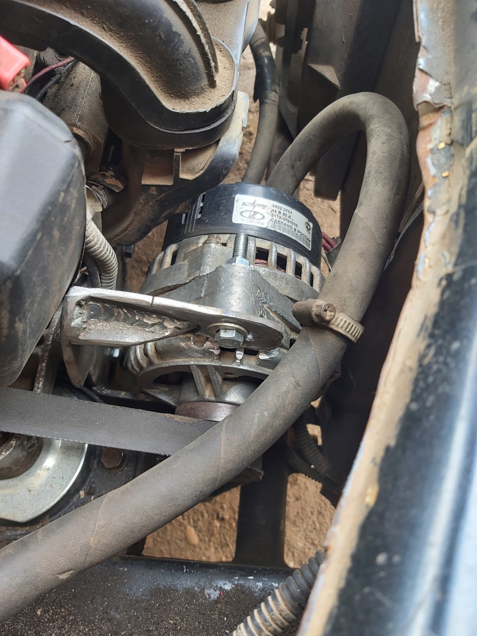 Кронштейн генератора с гур ваз 2110 из металла — Lada 21114, 1,5 л ...