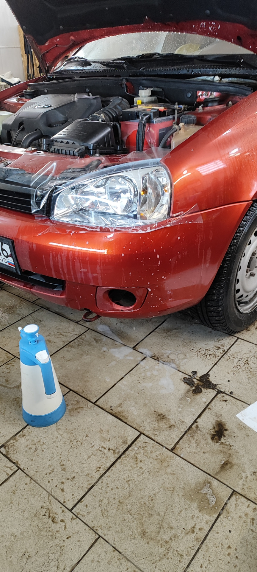 [3] Плёнку мне в фары 😄 — Lada Калина седан, 1,6 л, 2006 года ...