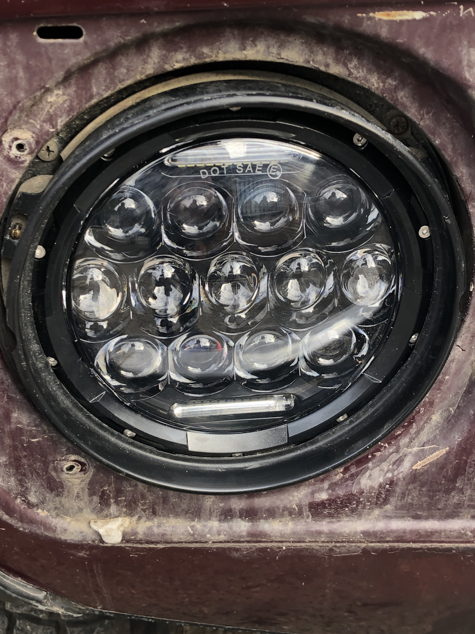 Установка диодных фар Нива 21214 — Lada 4x4 3D, 1,7 л, 2007 года ...