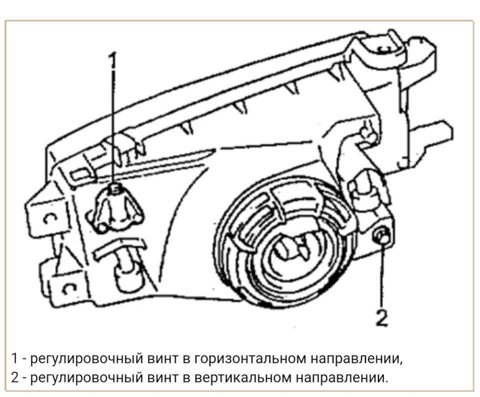 Как настроить фары на тойота платц