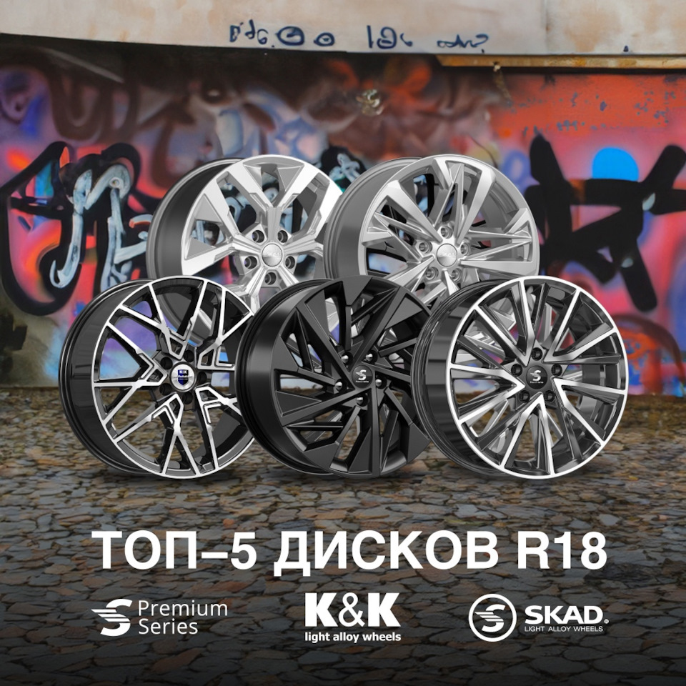 ⚡ ТОП-5 дисков R18 — K&K и SKAD на DRIVE2