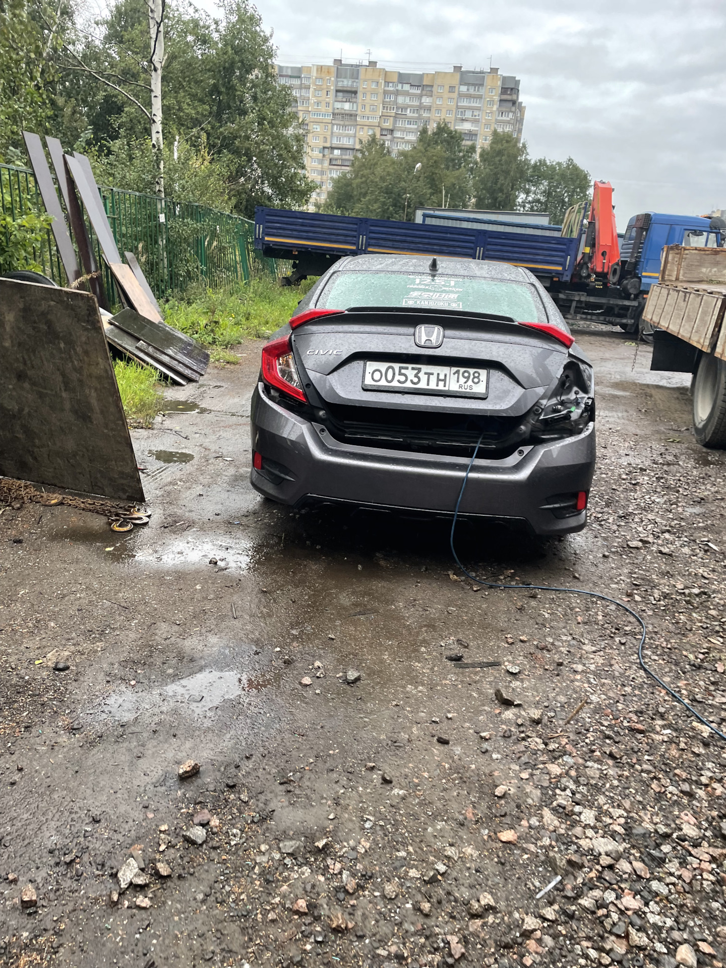 Повторитель стоп сигнала в дифузор — Honda Civic 4D (10G), 1,5 л, 2016 ...