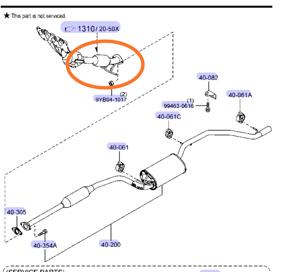 Схема глушителя мазда 3