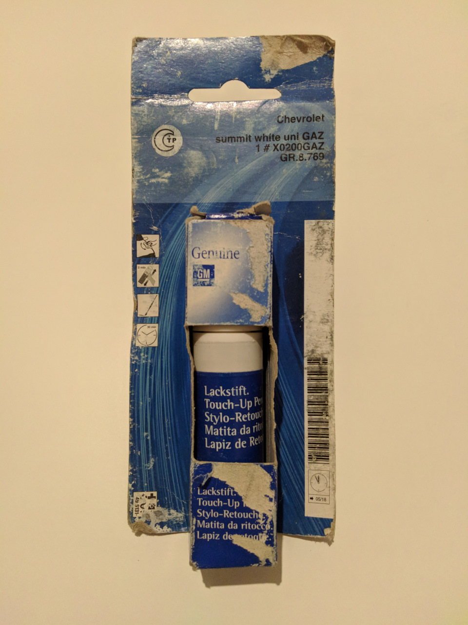 X0200GAZ КАРАНДАШ ЛАКОВЫЙ OLYMPIC WHITE GM | Запчасти на DRIVE2