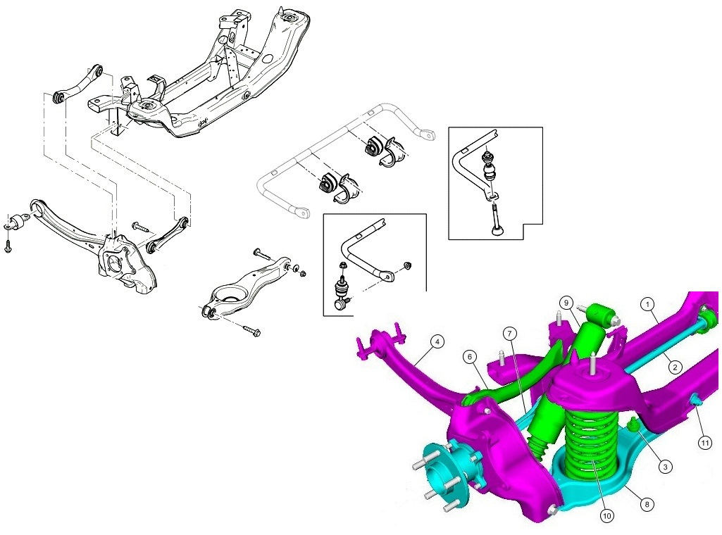Подвеска форд фокус 3 передняя схема с описанием