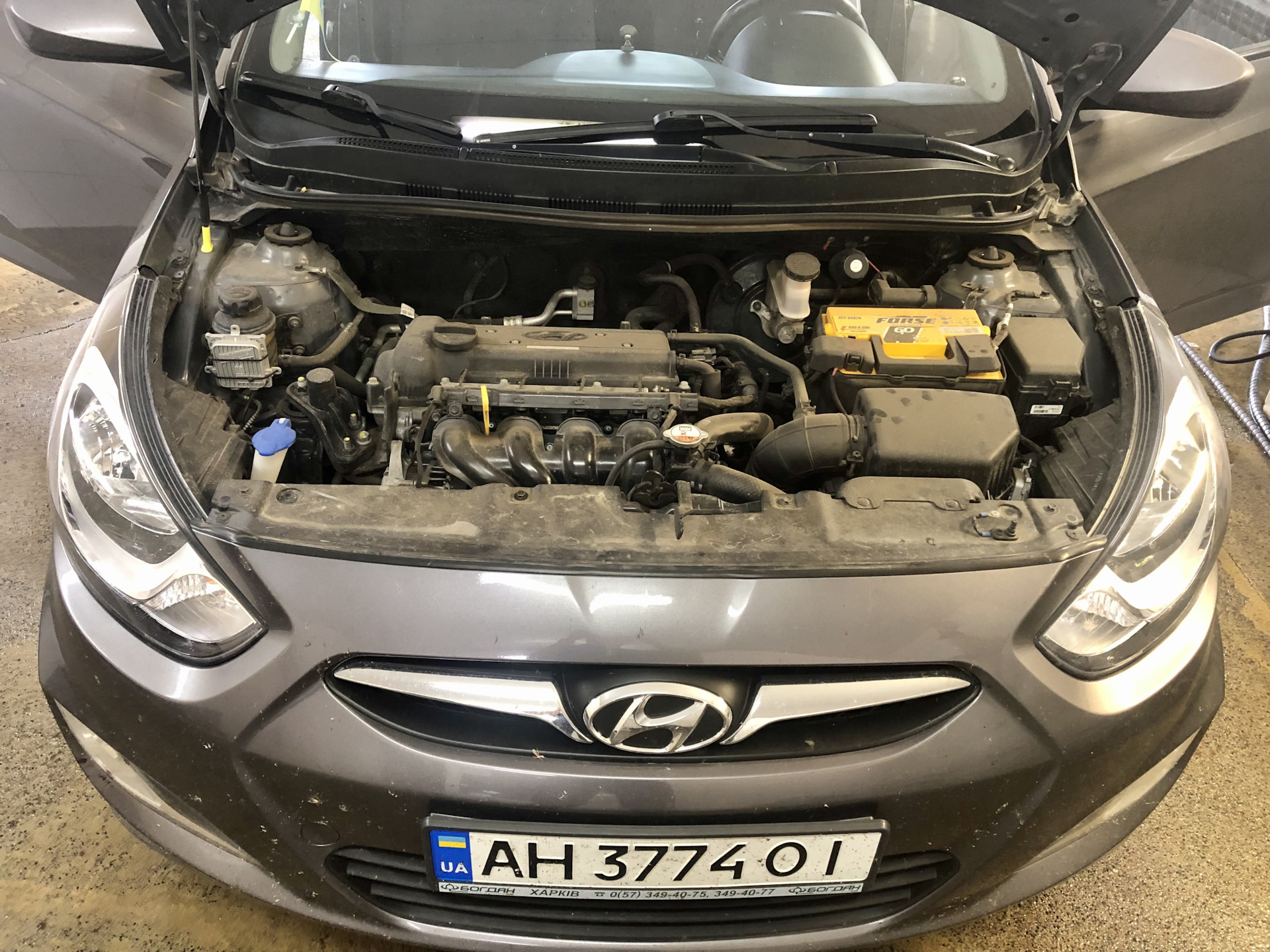 Мойка двигателя Хюндай Акцент — Hyundai Accent (4G), 1,6 л, 2013 года ...