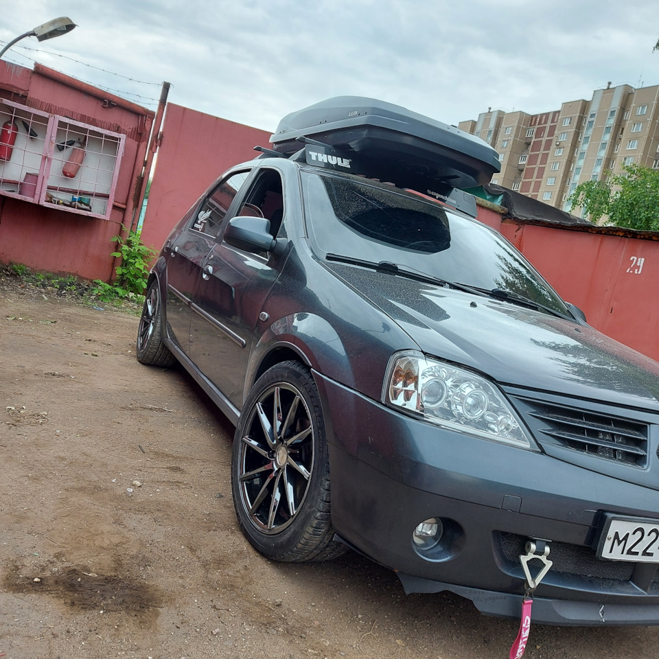 Логан и 17ые диски? Почему бы и нет! — Renault Logan (1G), 1,6 л, 2008 года  | колёсные диски | DRIVE2