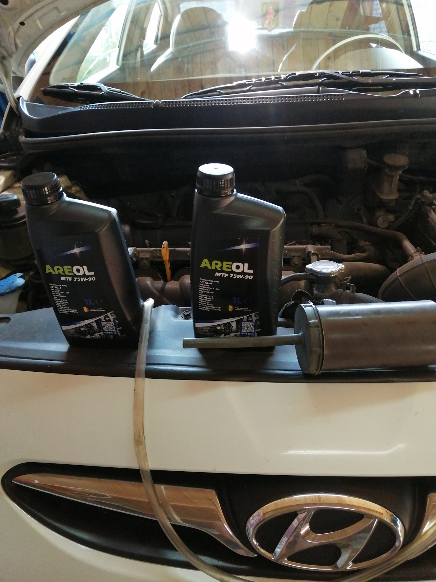 Замена масла в МКПП Areol MTF 75w90 — Hyundai Solaris, 1,4 л, 2011 года ...