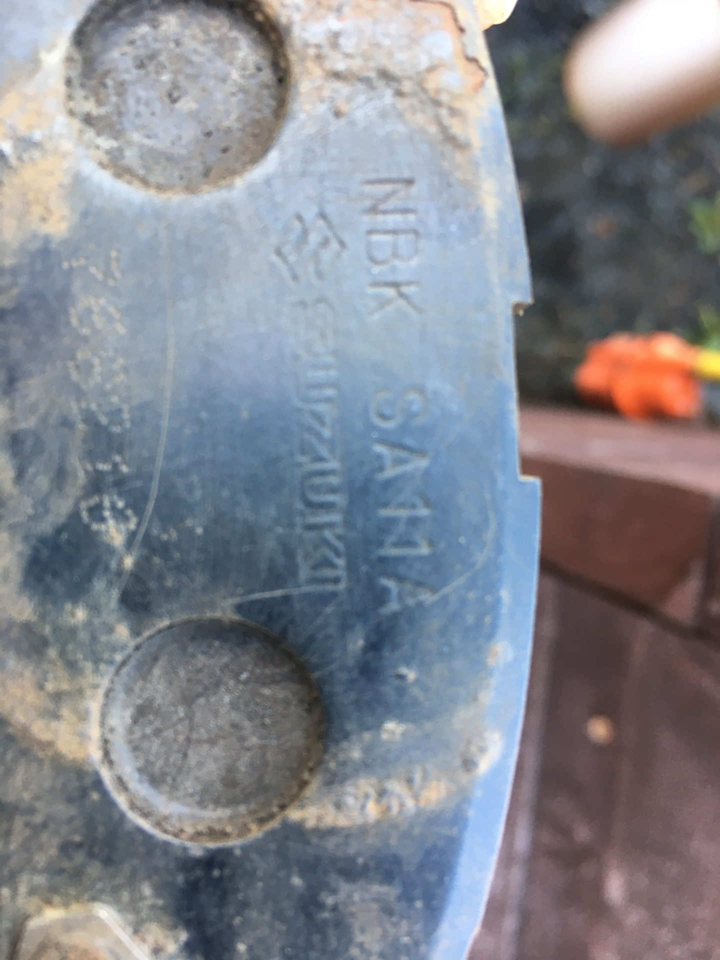 Маркировка оригинальной тормозной колодки — Suzuki Alto (8G), 0,6 л ...