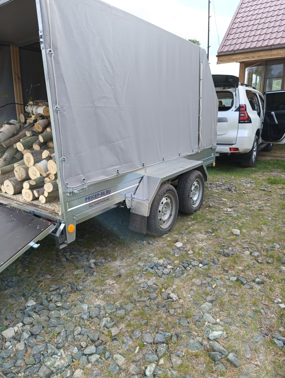 Саранский прицеп двухосный. Отзыв. — Toyota Land Cruiser Prado 150 ...