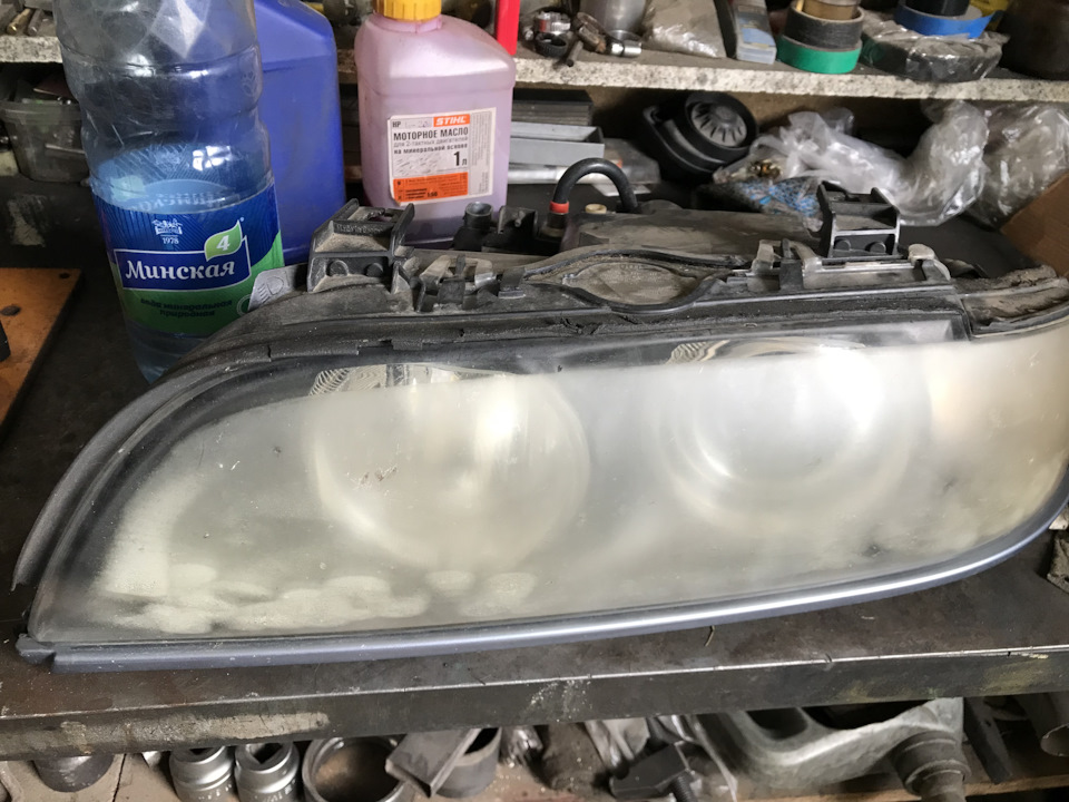 Полировка фар и замер яркости свет БМВ е39 — BMW 5 series (E39), 2,5 л ...