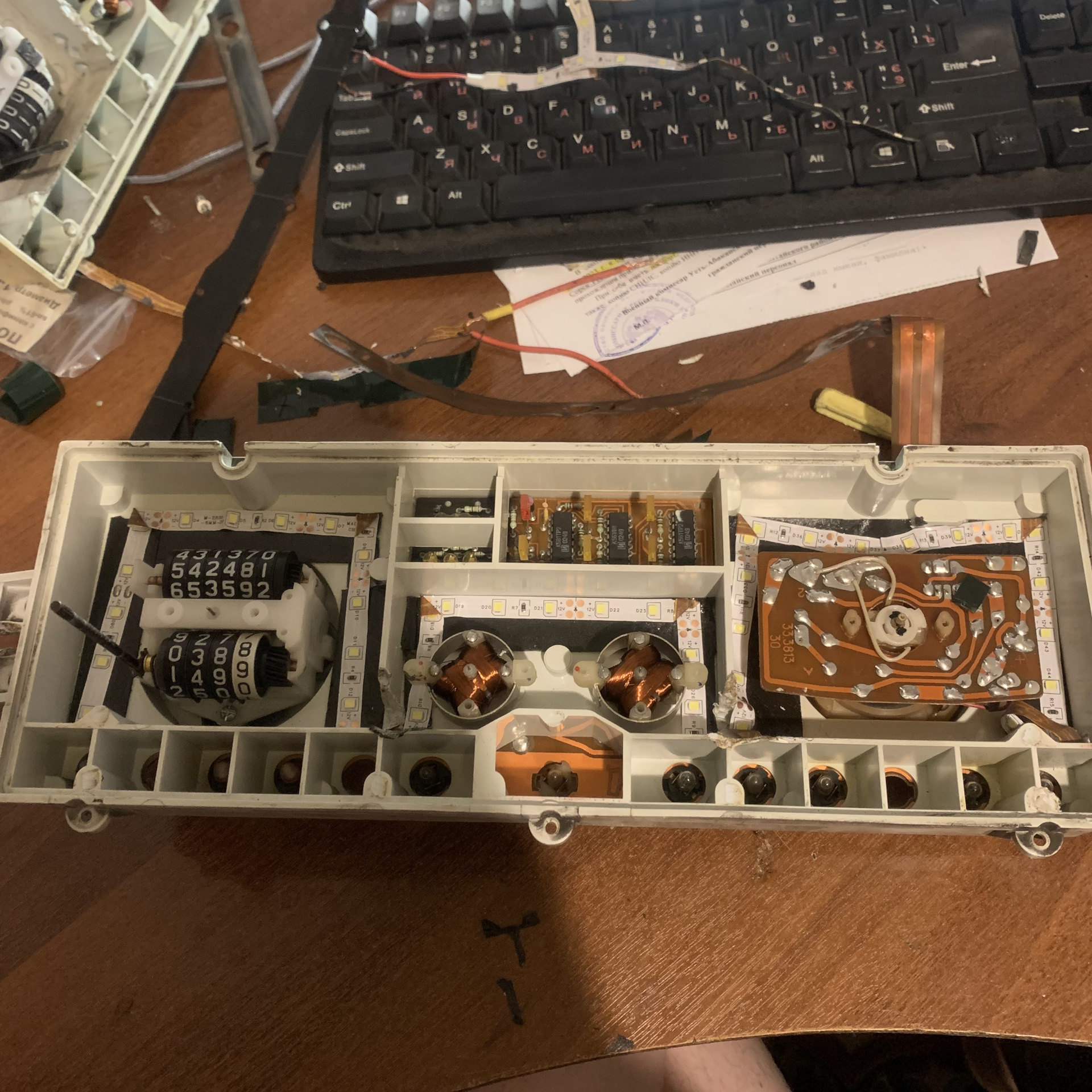 Пересвет приборной панели. Замена шкалы и стрелок. — Lada 21093i, 1,5 л ...