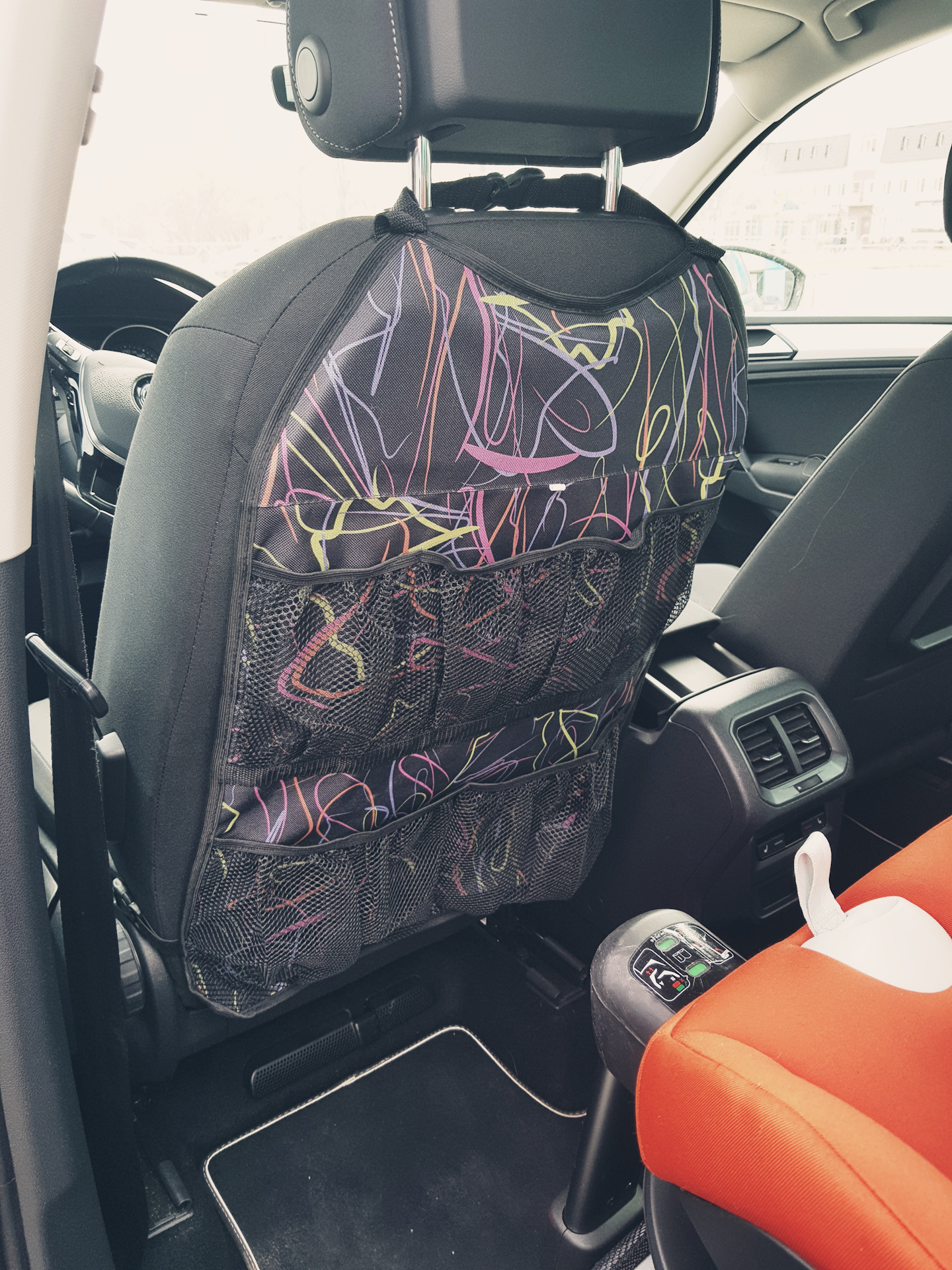 Защитная накидка Mobylos прозрачная защита от детских ног на спинку сиденья автомобиля