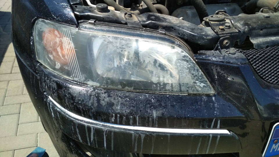 Полировка фар) — Mitsubishi Space Star, 1,3 л, 2003 года | визит на ...