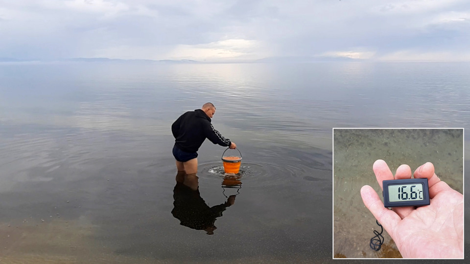 Температура вполне пригодная для купания. Особенно для купающихся в горных реках )) — Mitsubishi Pajero (4G)