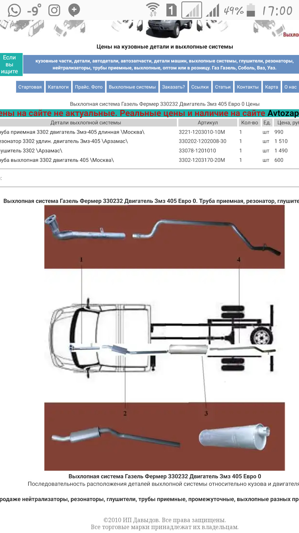 Выхлоп с 405 — ГАЗ Газель, 2,7 л, 2006 года | своими руками | DRIVE2