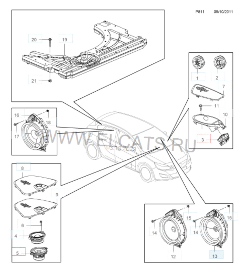 Динамик — Opel Astra J, 1,3 л, 2011 года автозвук DRIVE2