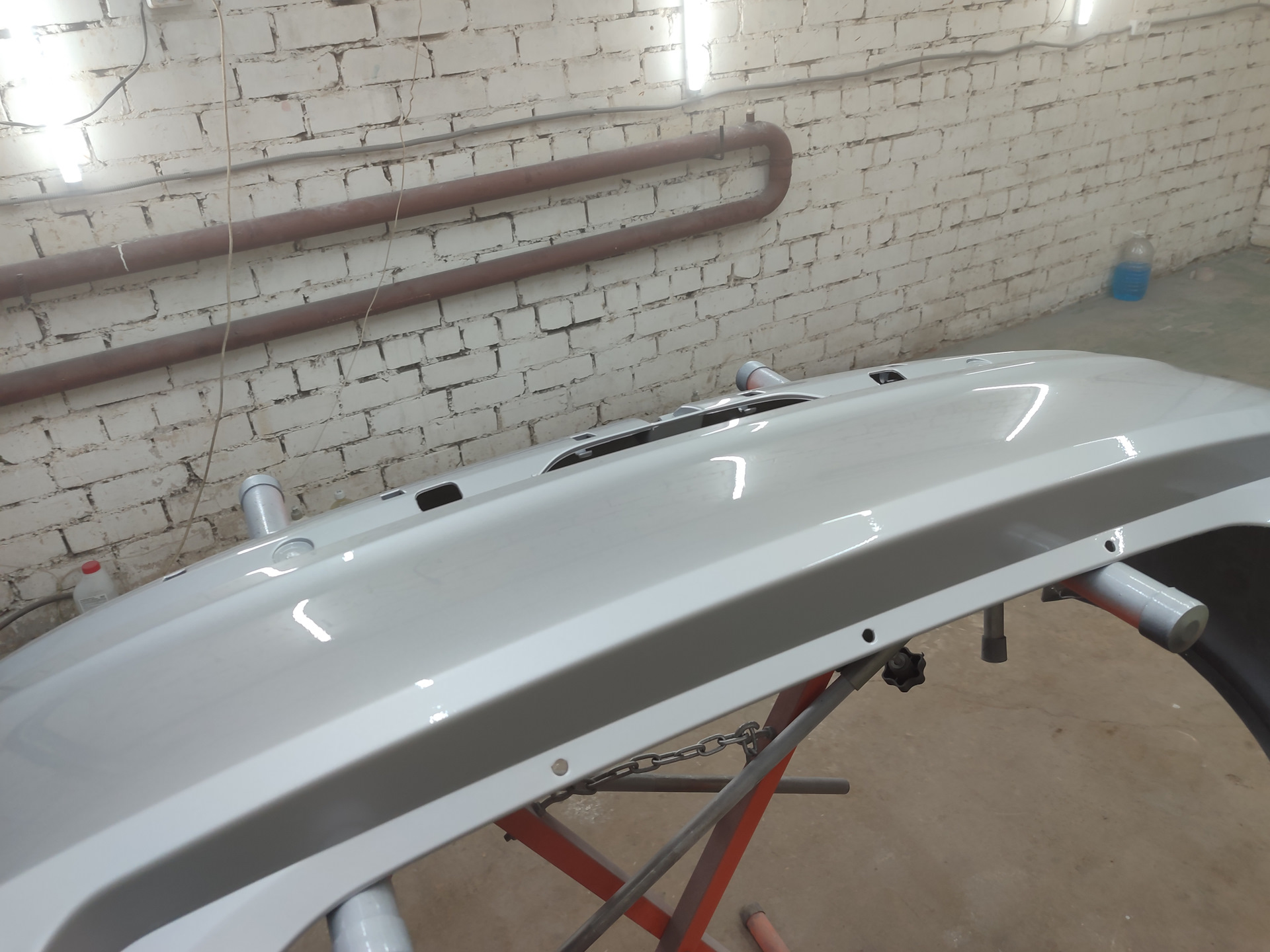 Окраска бампера учеником СТО ОНС в рамках обучения — СТО Николая ...