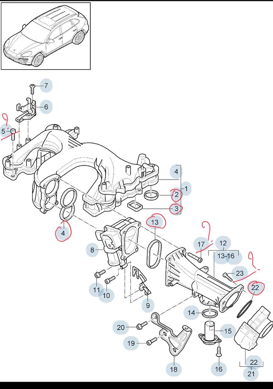 Тут менял только прокладки. — Porsche Cayenne (2G) 958