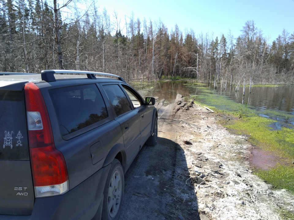 Volvo xc70 II на России в лесу