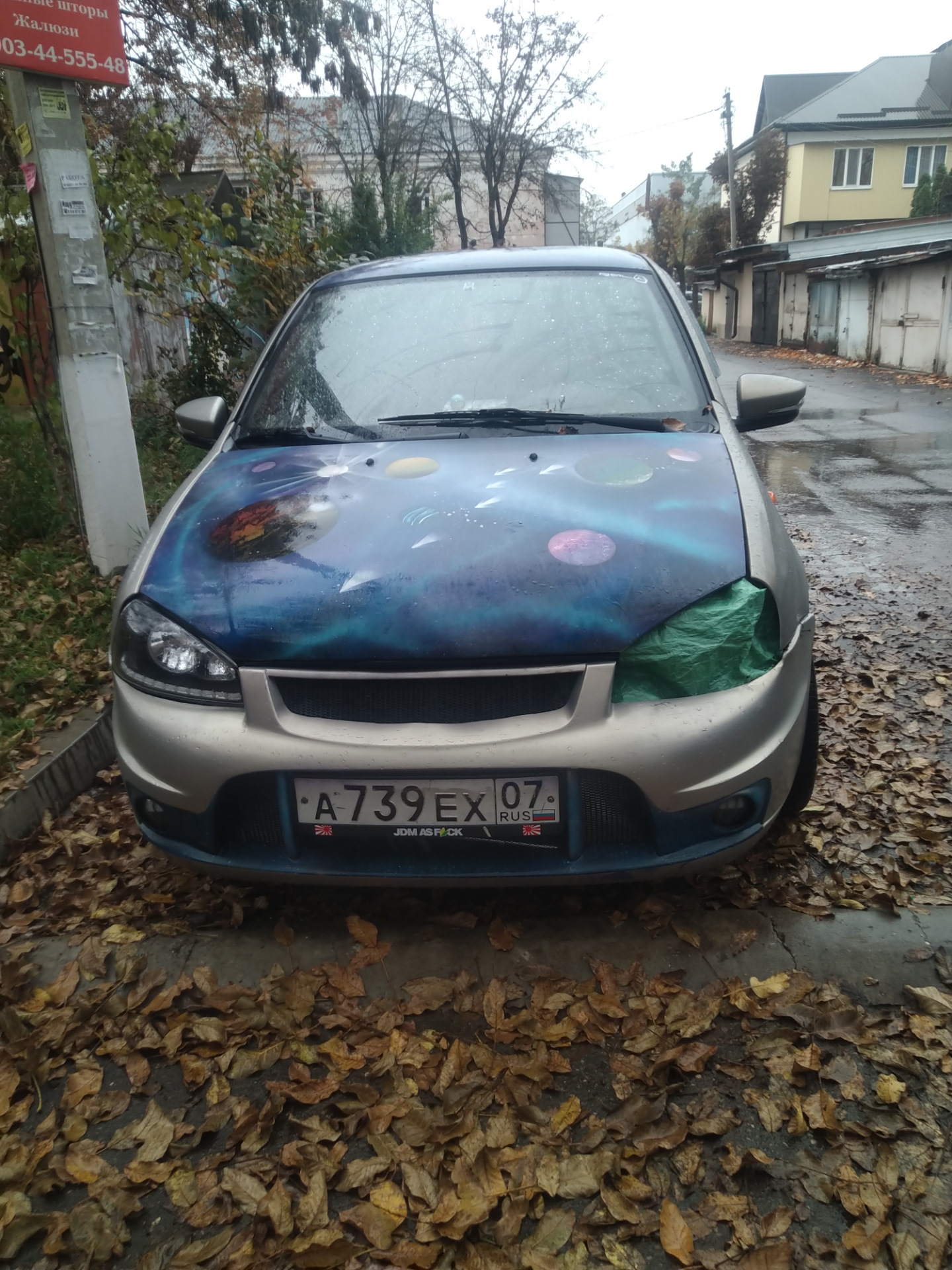 Одноглазый Джо😅 — Lada Калина Хэтчбек (1G), 1,6 л, 2007 года | ДТП | DRIVE2