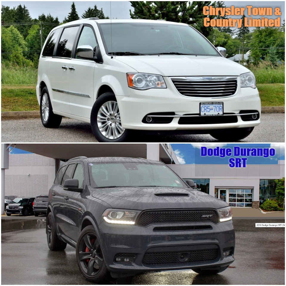 Cравнение Chrysler T&C Limited vs Dodge Durango GT/RT/SRT — Chrysler Town  and Country V, 3,6 л, 2015 года | покупка машины | DRIVE2