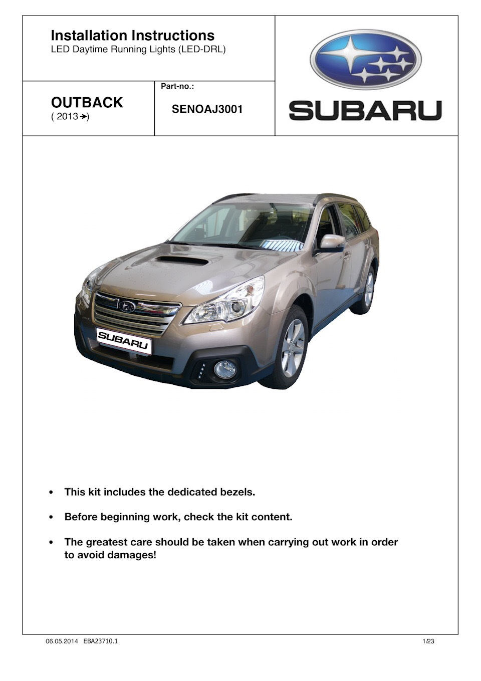 Рецепт первого блюда — Subaru Outback (BR), 2,5 л, 2012 года | аксессуары |  DRIVE2