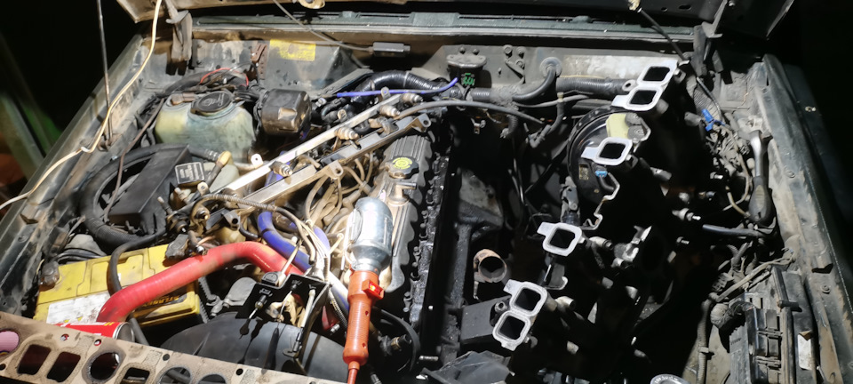 Замена выхлопного коллектора. — Jeep Cherokee (XJ), 4 л., 1992 года ...