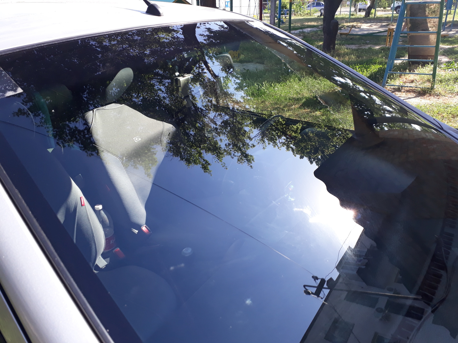 Замена ветрового стекла — Hyundai Getz, 1,1 л, 2005 года | визит на ...