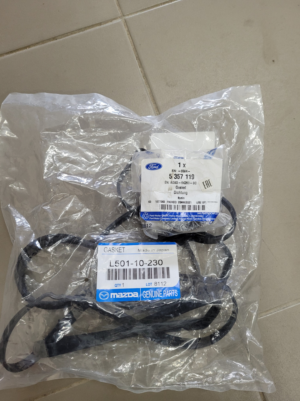 L50110230 ПРОКЛАДКА КЛАПАННОЙ КРЫШКИ MAZDA | Запчасти на DRIVE2