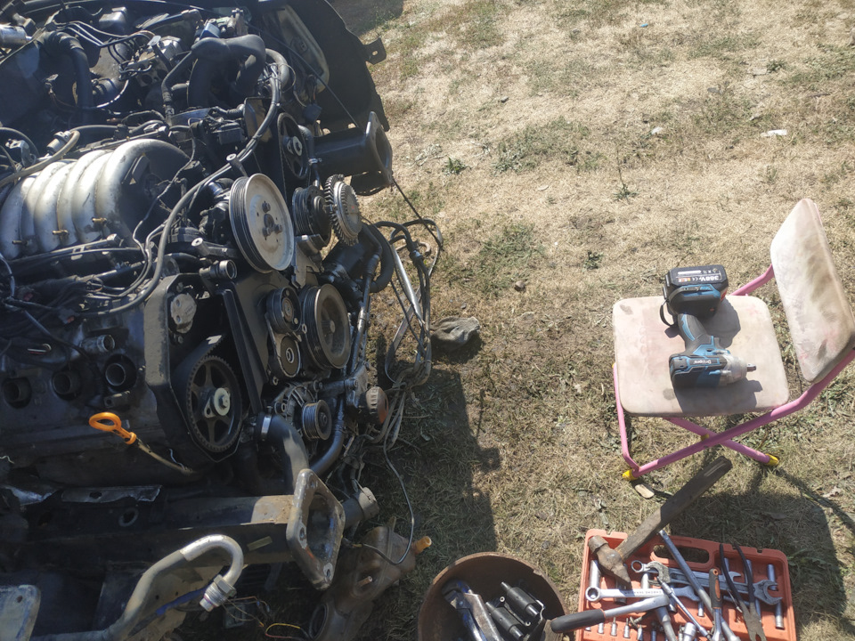 Шкив коленвала кто чем откручивает ? — Audi A6 (C5), 2,4 л, 1998 года ...